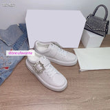 cow leather casual shoes flats fashion square buckle women white high quality 2022new 35-41