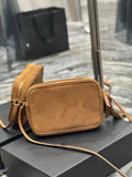 top quality 23*16*6cm Nubuck leather camera bag crossbody bag women brown
