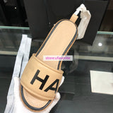 Thick bottom slope heel slippers lamb leather classic women 35-40 top quality 2022