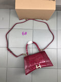 16 colors   Crocodile pattern leather crossbody handle handbag women fashion top quality 2022